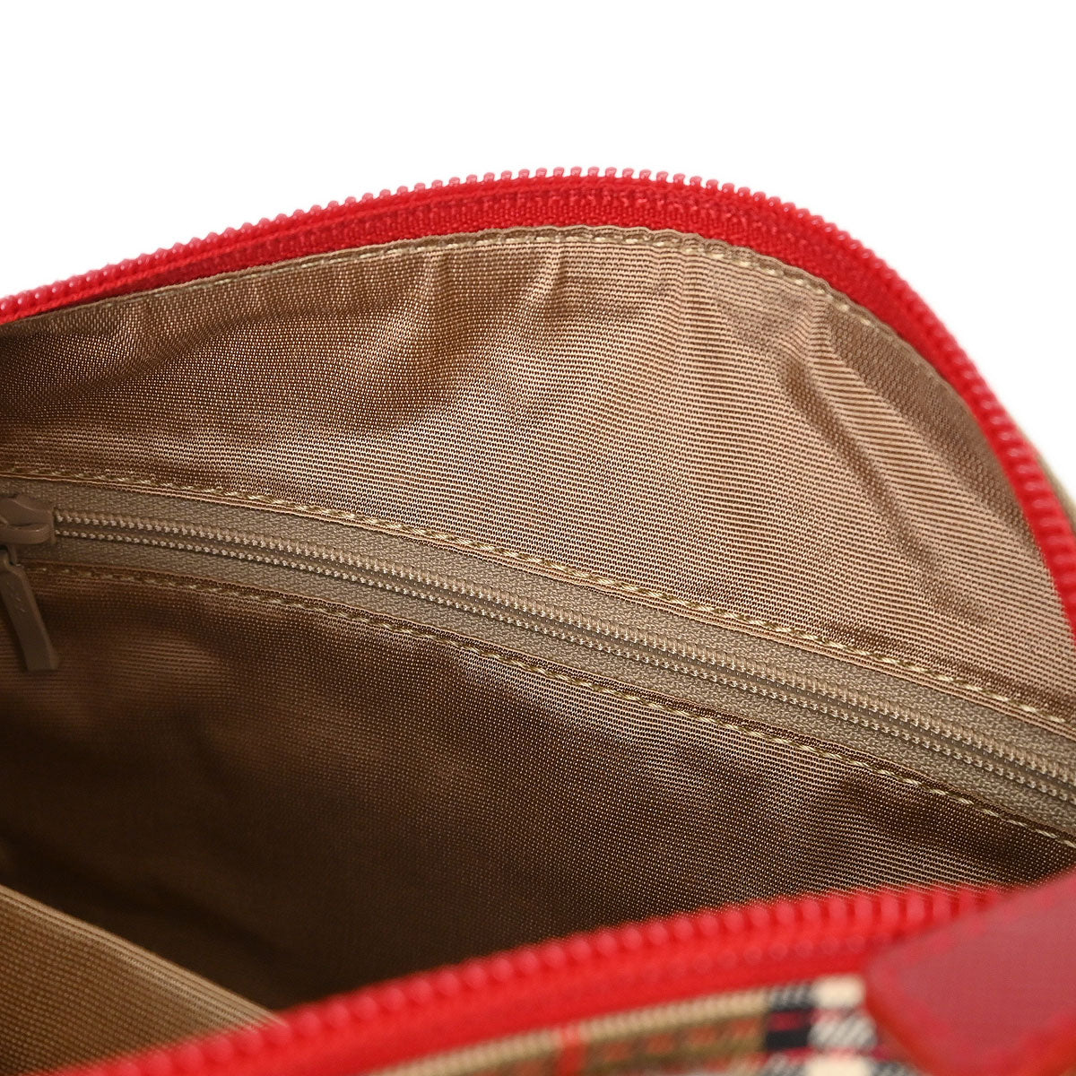 Burberry Beige Red House Check Handbag