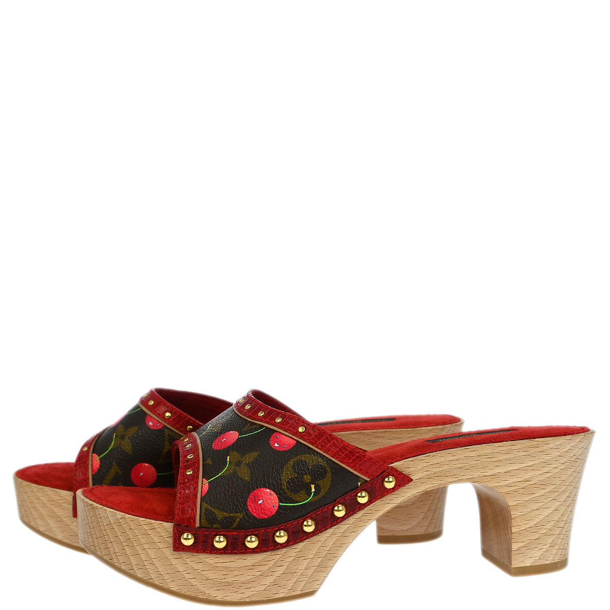 Louis Vuitton * Sandals Shoes Monogram Cherry CL0035 #36