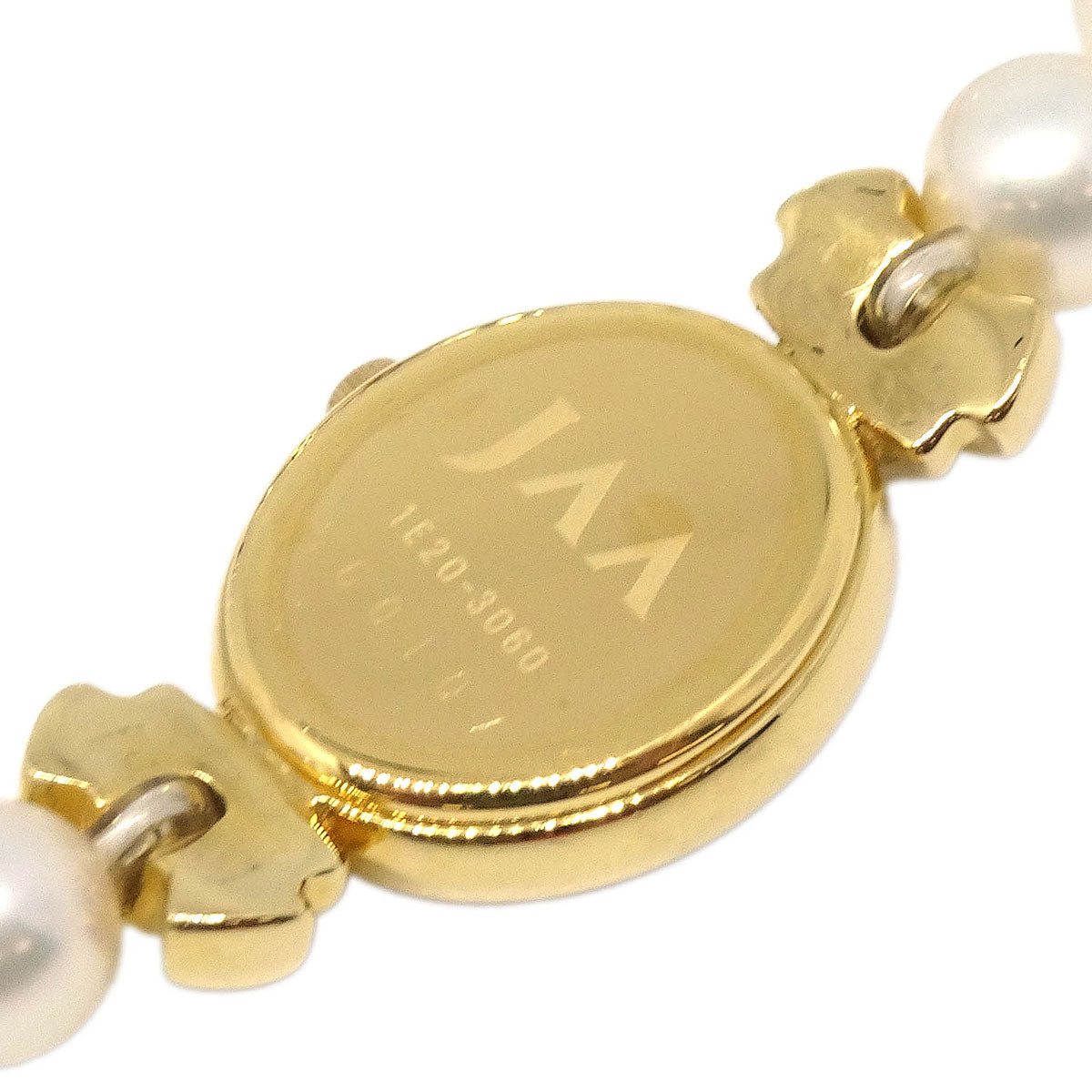 Mikimoto 1E20-3060 JAA Genuine Pearl Quartz Watch SS