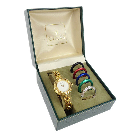 Gucci 11/12.2 Change Bezel Chameleon Quartz Watch SS