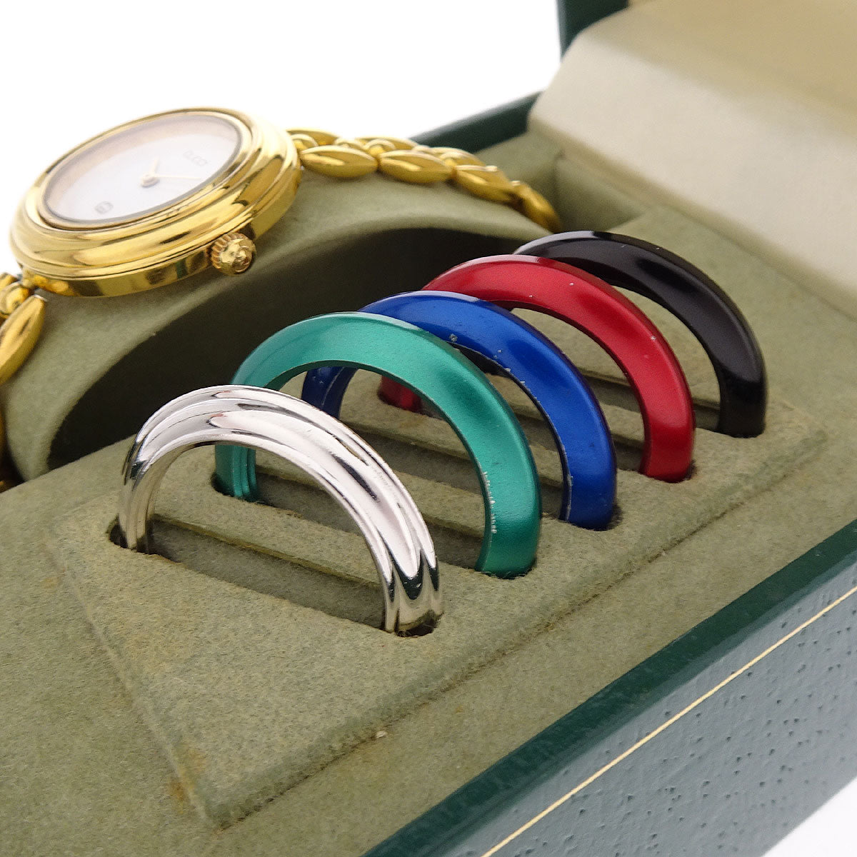 Gucci 11/12 Change Bezel Chameleon Quartz Watch SS