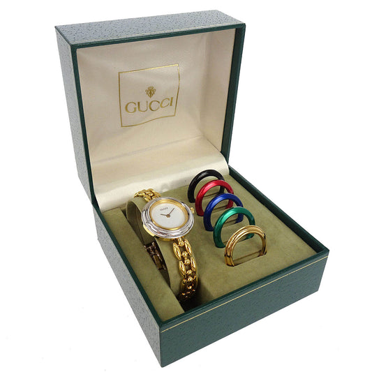 Gucci 11/12.2 Change Bezel Chameleon Quartz Watch SS