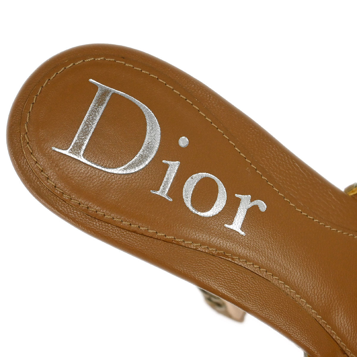 Christian Dior * Sandals Shoes Beige Wood #36