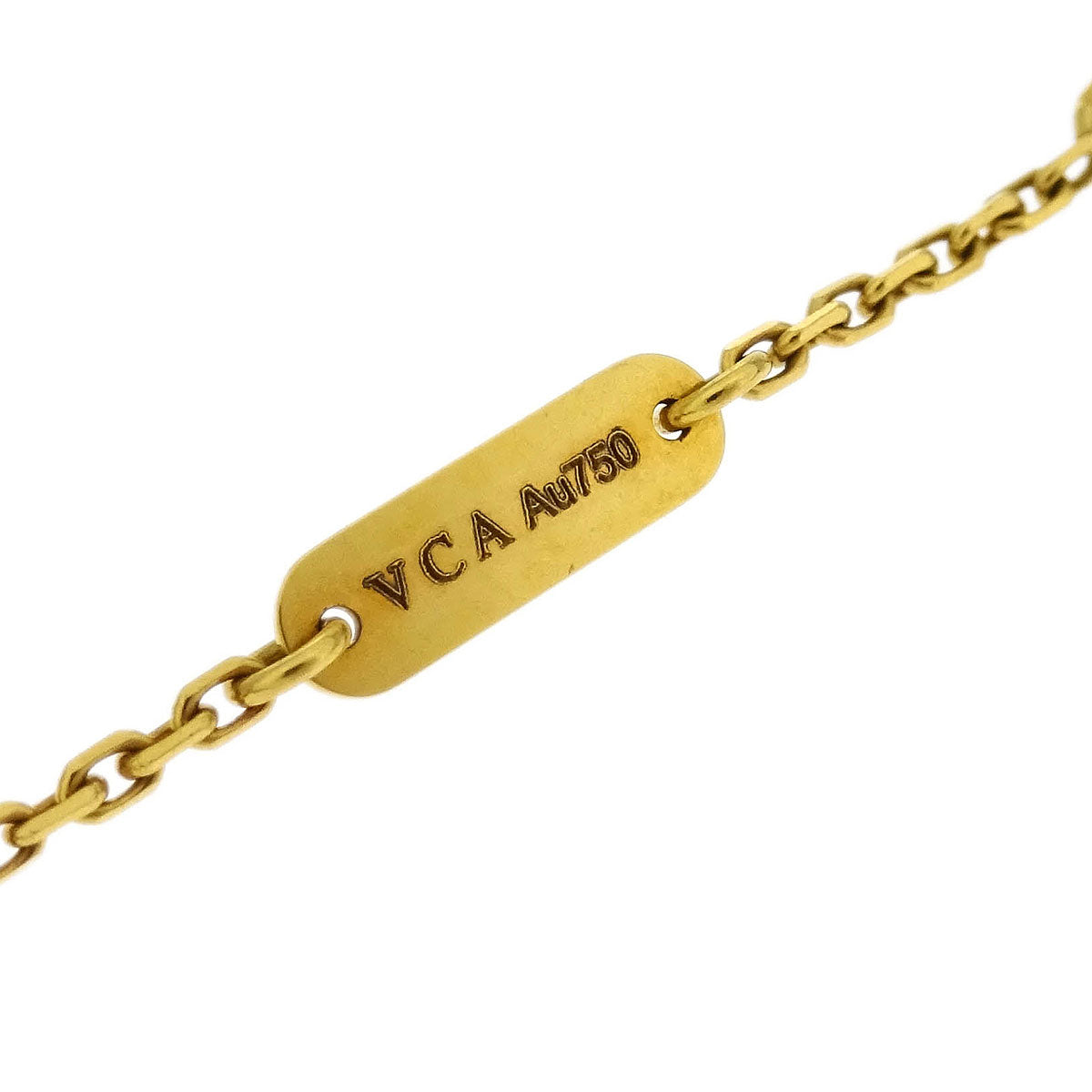 Van Cleef & Arpels Vintage Alhambra Pendant Necklace Au750 Onyx