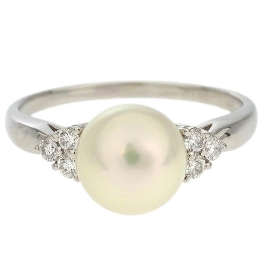 Mikimoto Ring Pt950 Genuine Pearl Silver #61