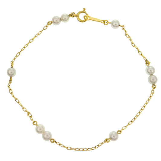 Mikimoto Bracelet 18K Genuine Pearl Gold