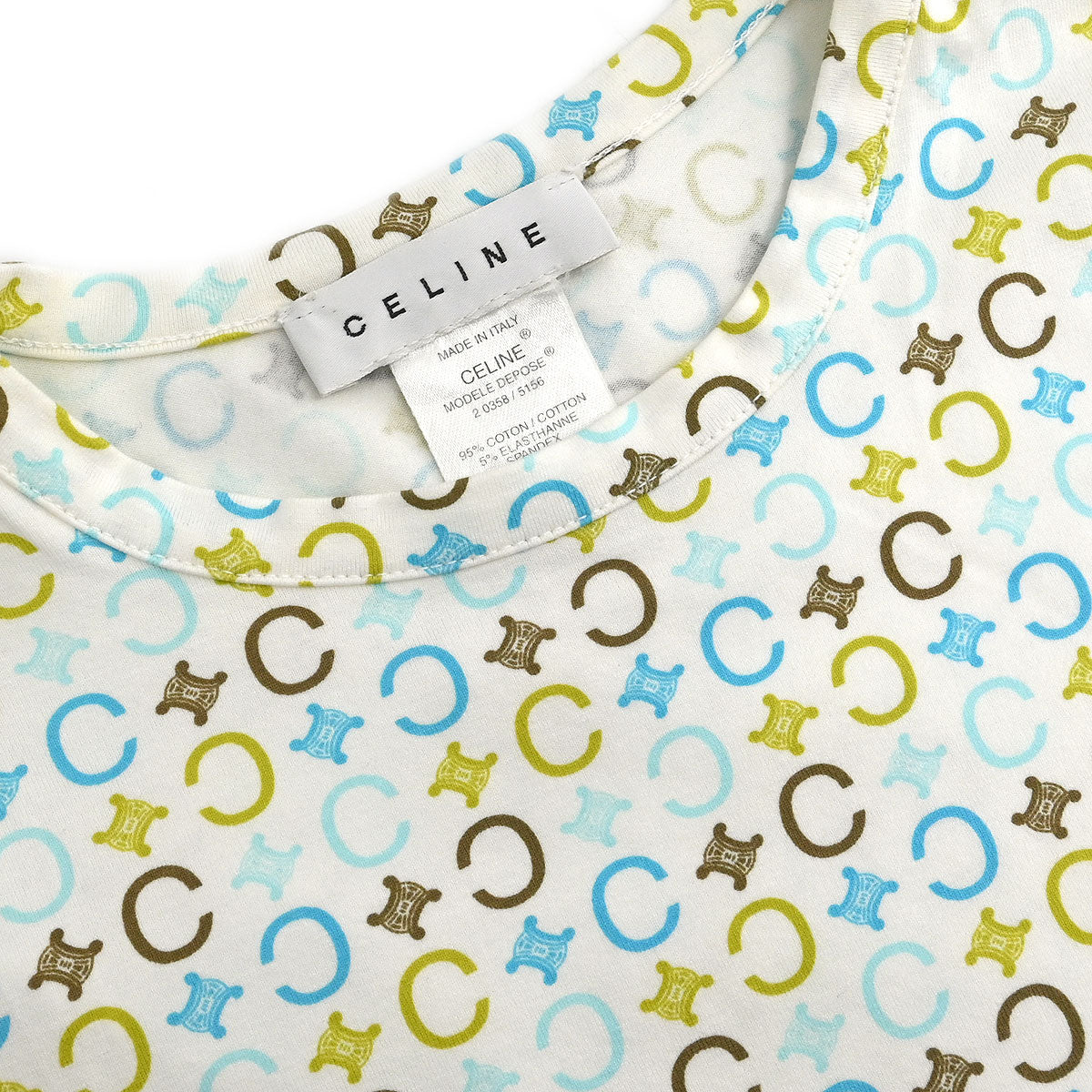 Celine Macadam T-shirt White