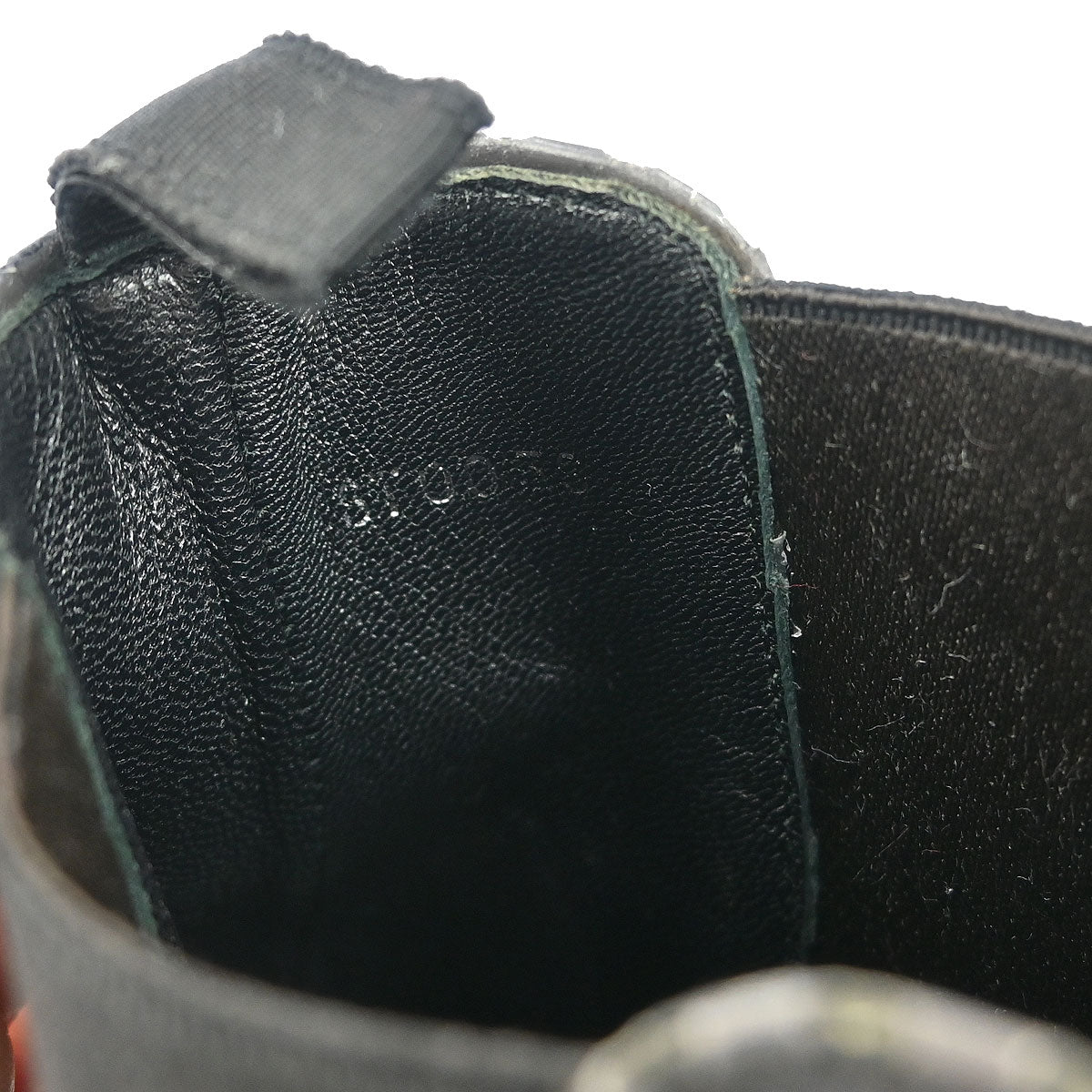 Louis Vuitton * Boots Shoes Black Leather ST0059 #8 1/2