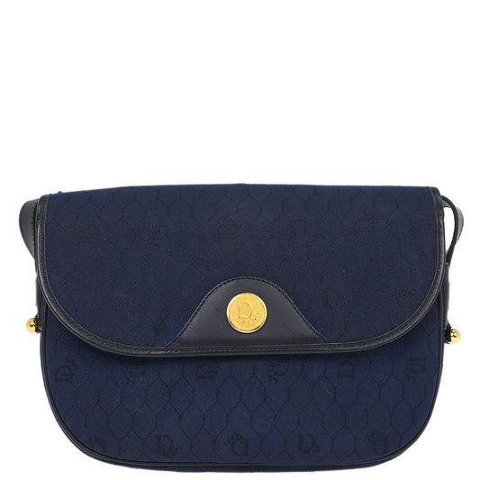 Christian Dior Navy Honeycomb Shoulder Bag