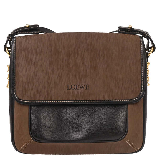 Loewe Brown Leather Belasquez Shoulder Bag