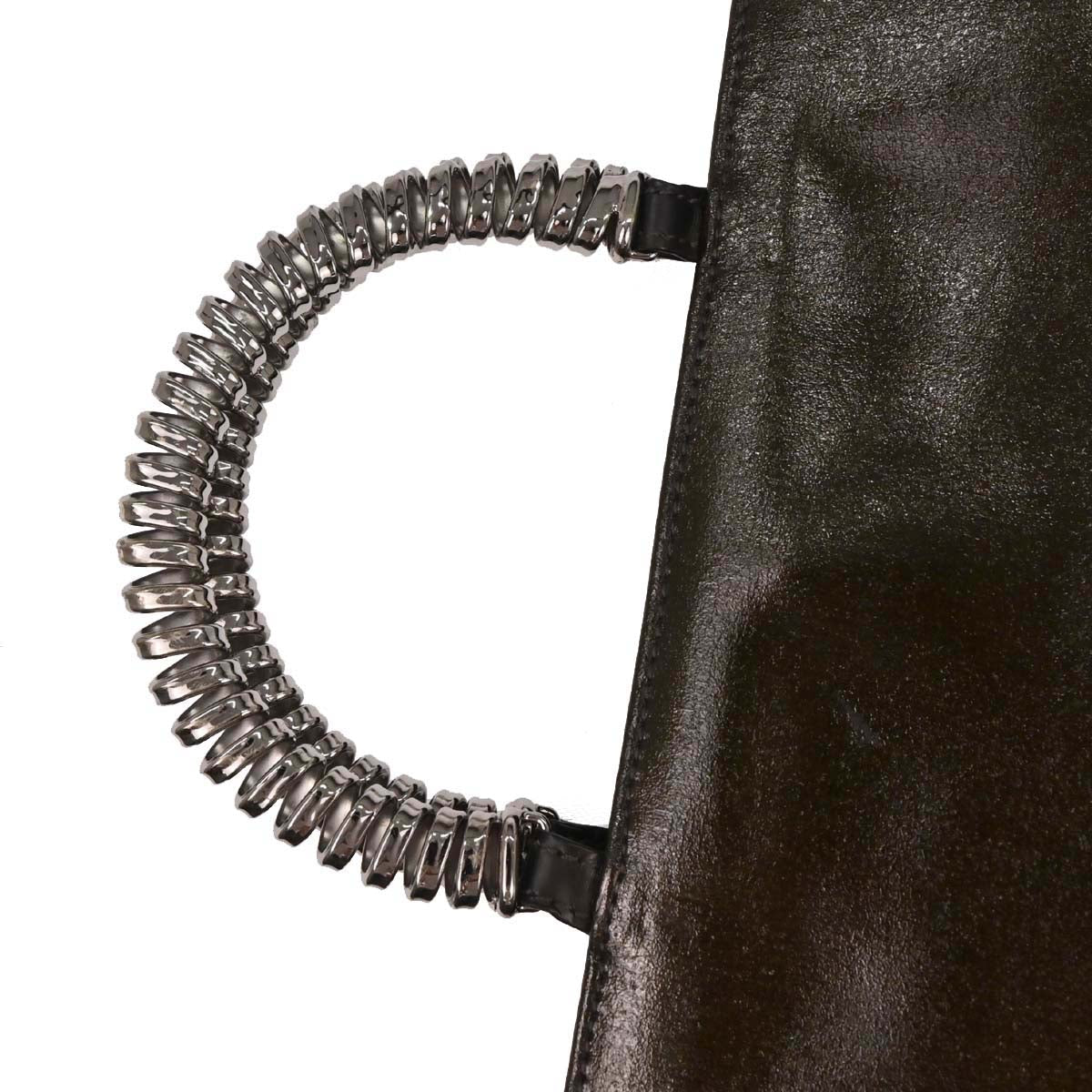 Loewe Black Leather Tote 2way Shoulder Handbag
