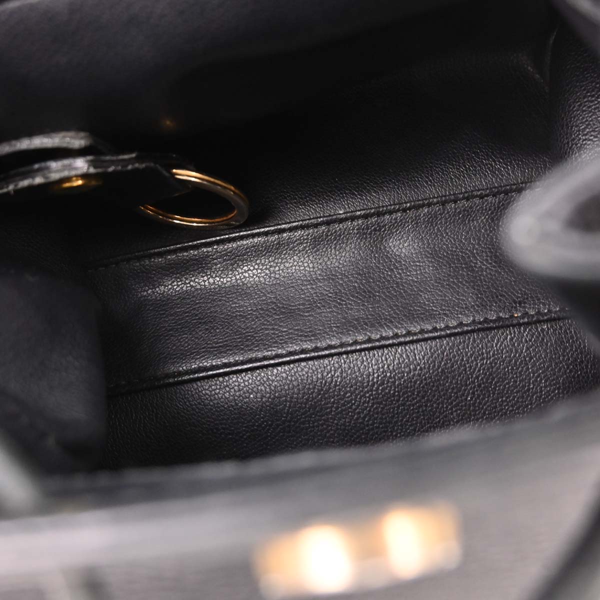 Christian Dior Black Leather Backpack