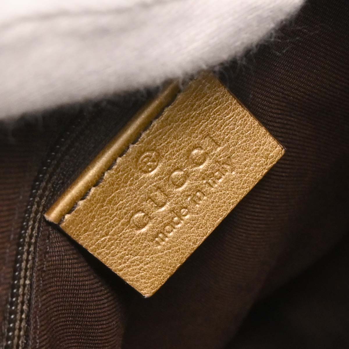 Gucci Gold PVC GG Hobo Abbey D Ring Handbag