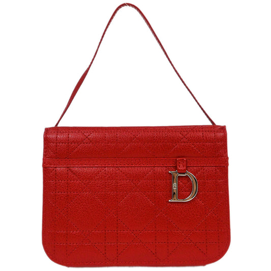 Christian Dior Red Cannage Vanity Handbag