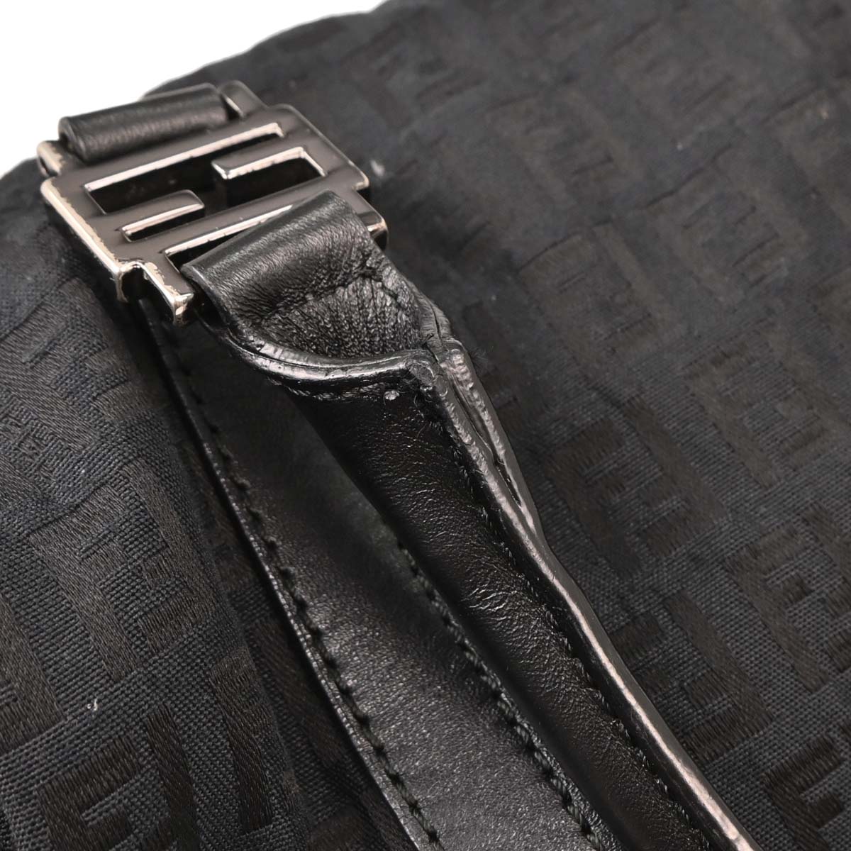 Fendi Black Canvas Zucchino Handbag