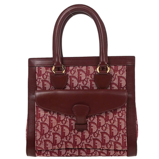 Christian Dior Bordeaux Canvas Trotter Handbag