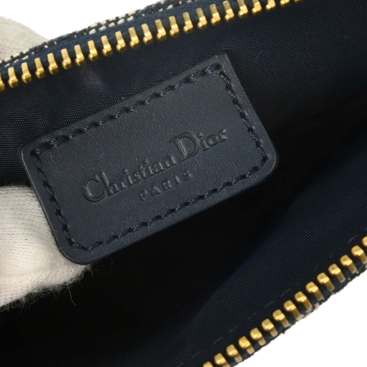 Christian Dior Navy Trotter Saddle Handbag