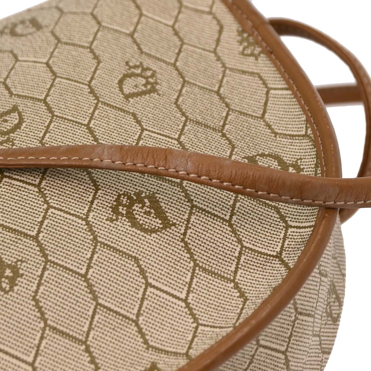 Christian Dior Beige Honeycomb Shoulder Bag