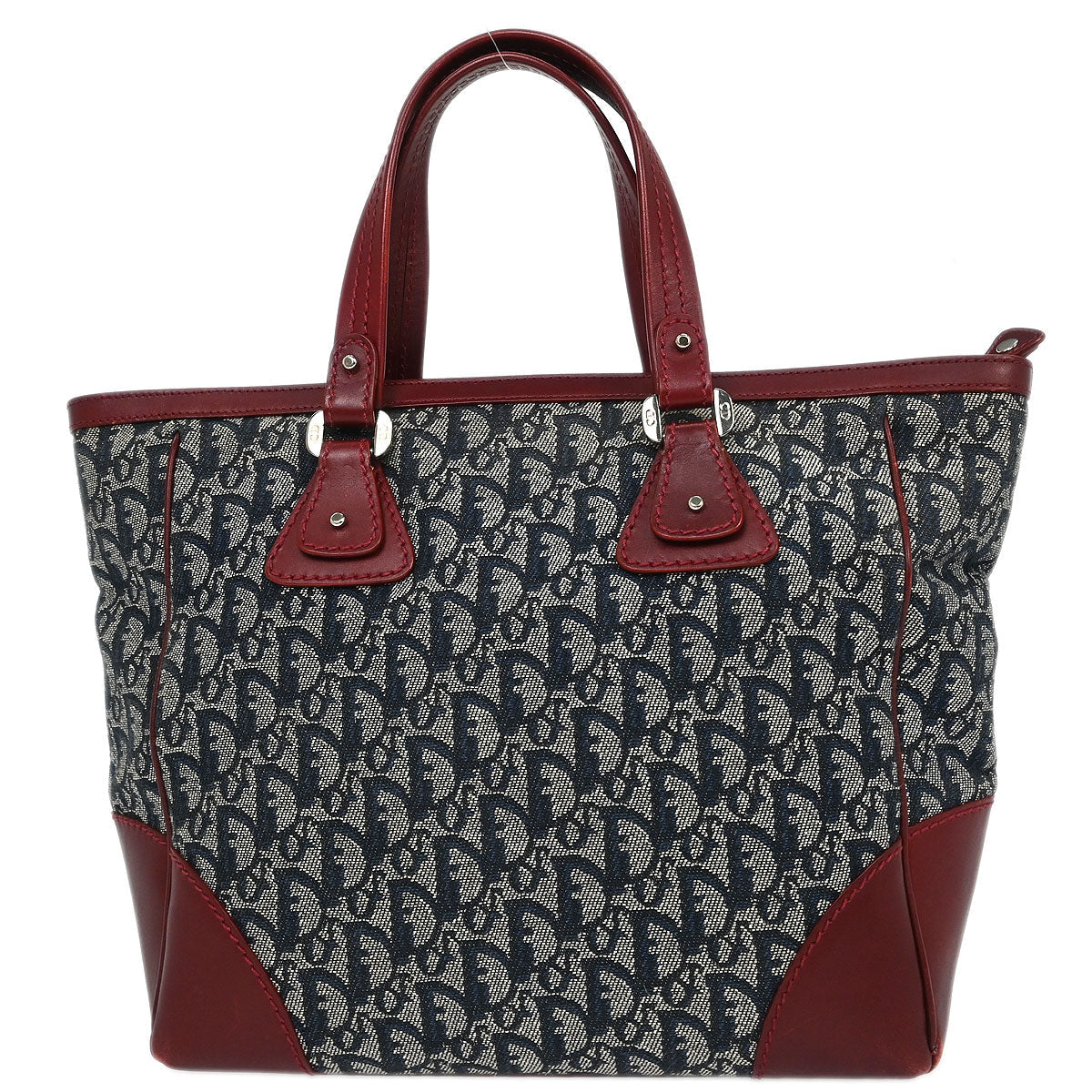 Christian Dior Navy Bordeaux Trotter Tote Bag
