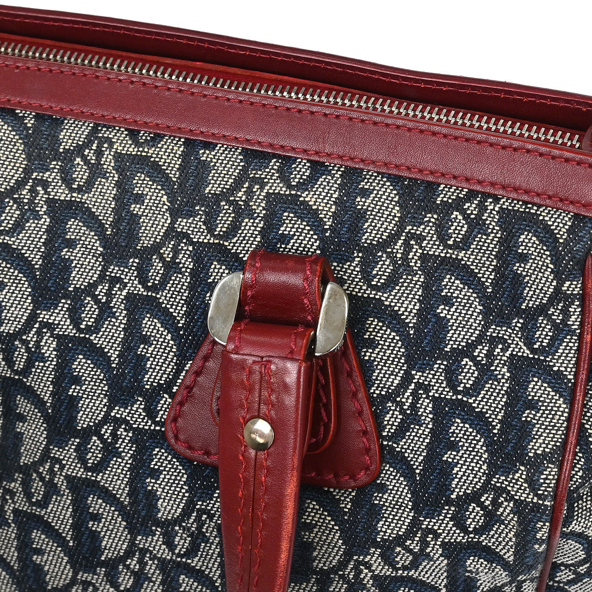 Christian Dior Navy Bordeaux Trotter Tote Bag