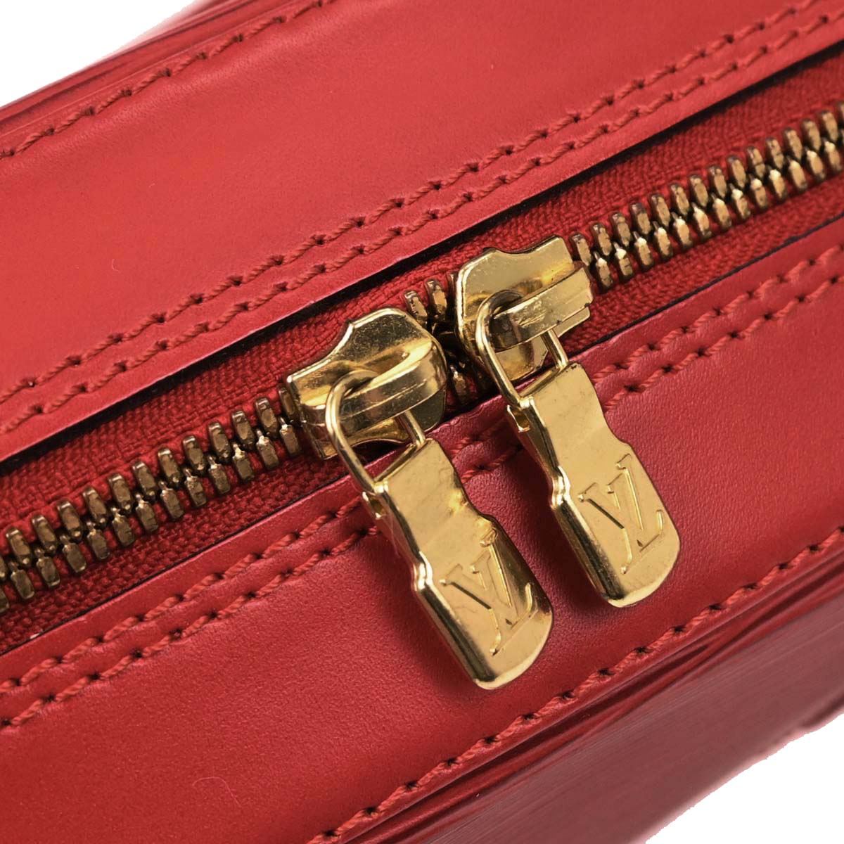 Louis Vuitton Red Epi Sablon Handbag M52047