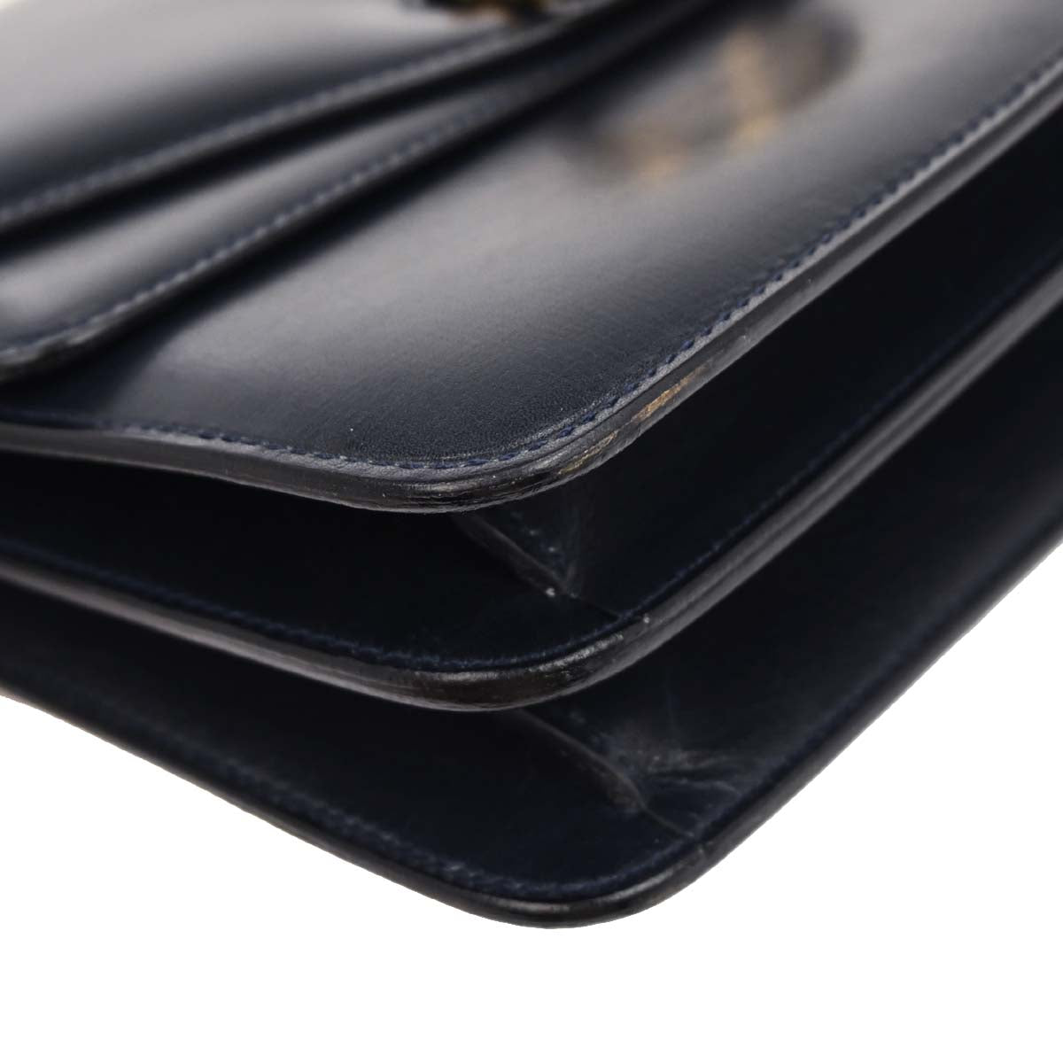 Celine Navy Leather Handbag