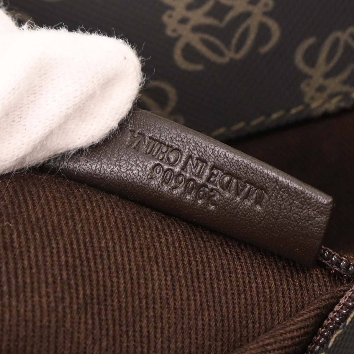 Loewe Brown PVC Anagram Handbag