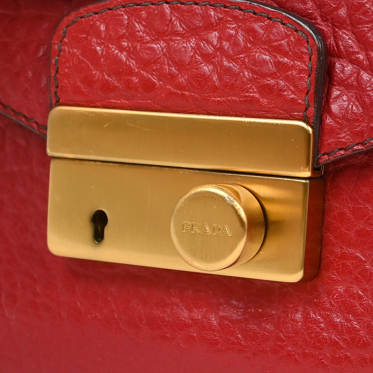 Prada Red Leather Handbag
