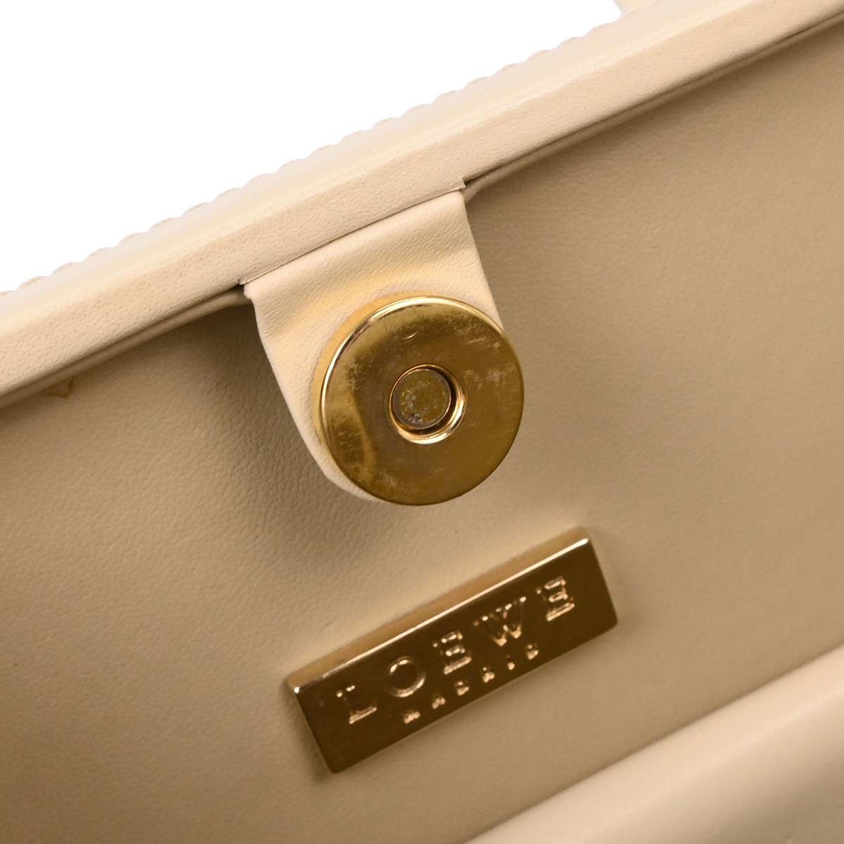 Loewe Ivory Leather Handbag