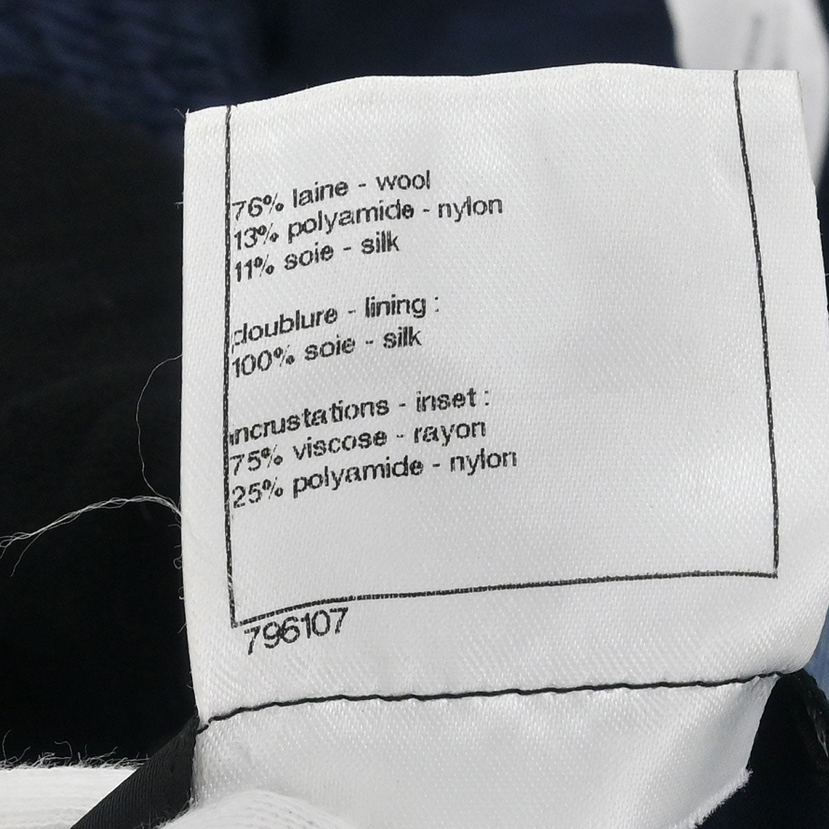 Chanel Single Breasted Jacket Navy #34