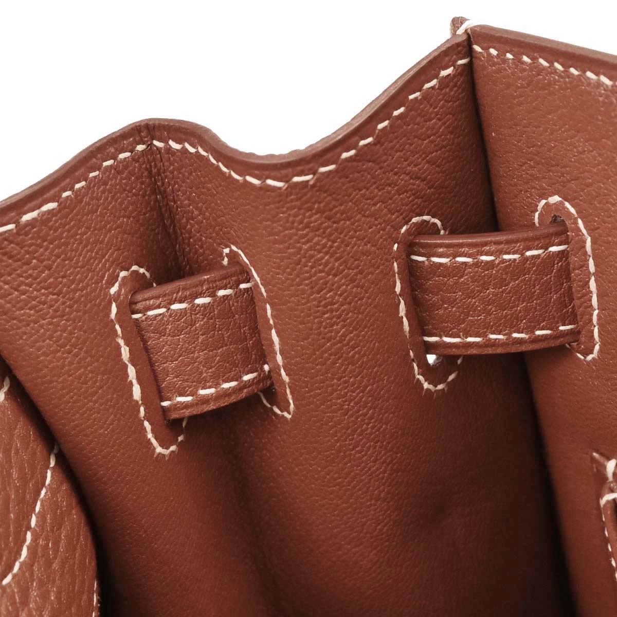 Hermes Brique Togo Kelly 32 Sellier Handbag