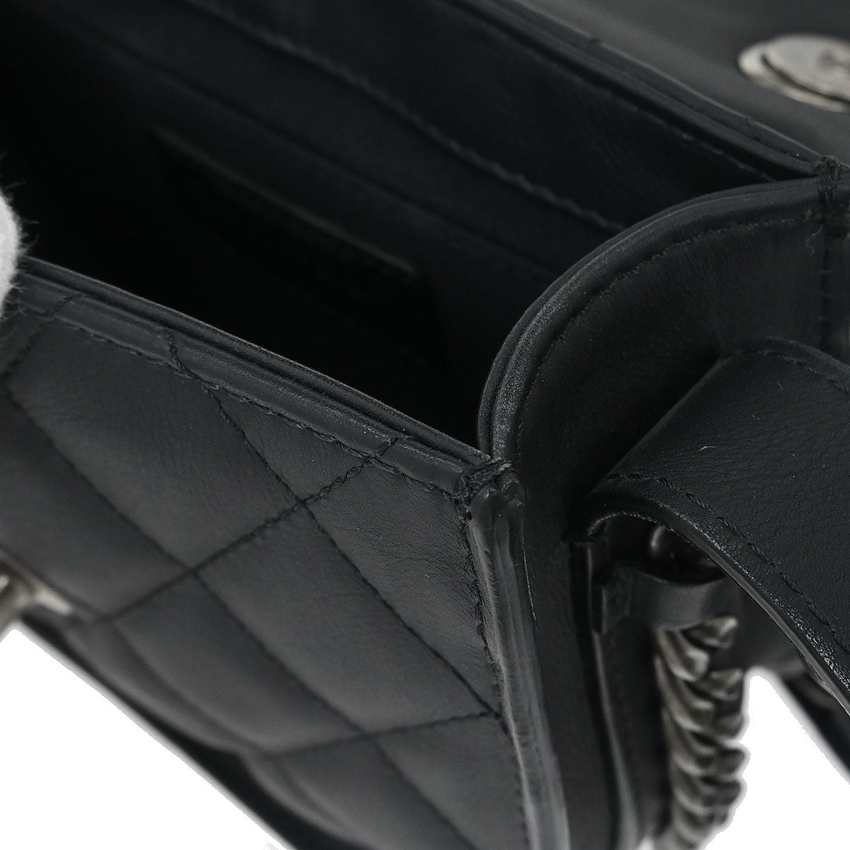 Chanel 2015-2016 Black Calfskin 2way Shoulder Handbag