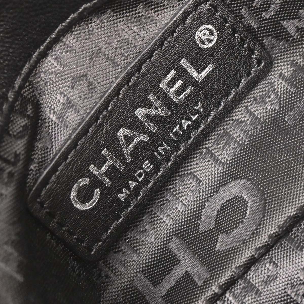 Chanel Black Satin Choco Bar Lipstick Shoulder Bag