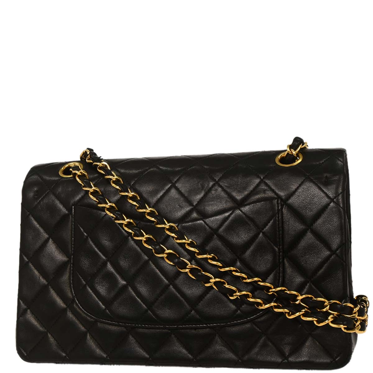 Chanel Black Lambskin Medium Classic Double Flap Shoulder Bag