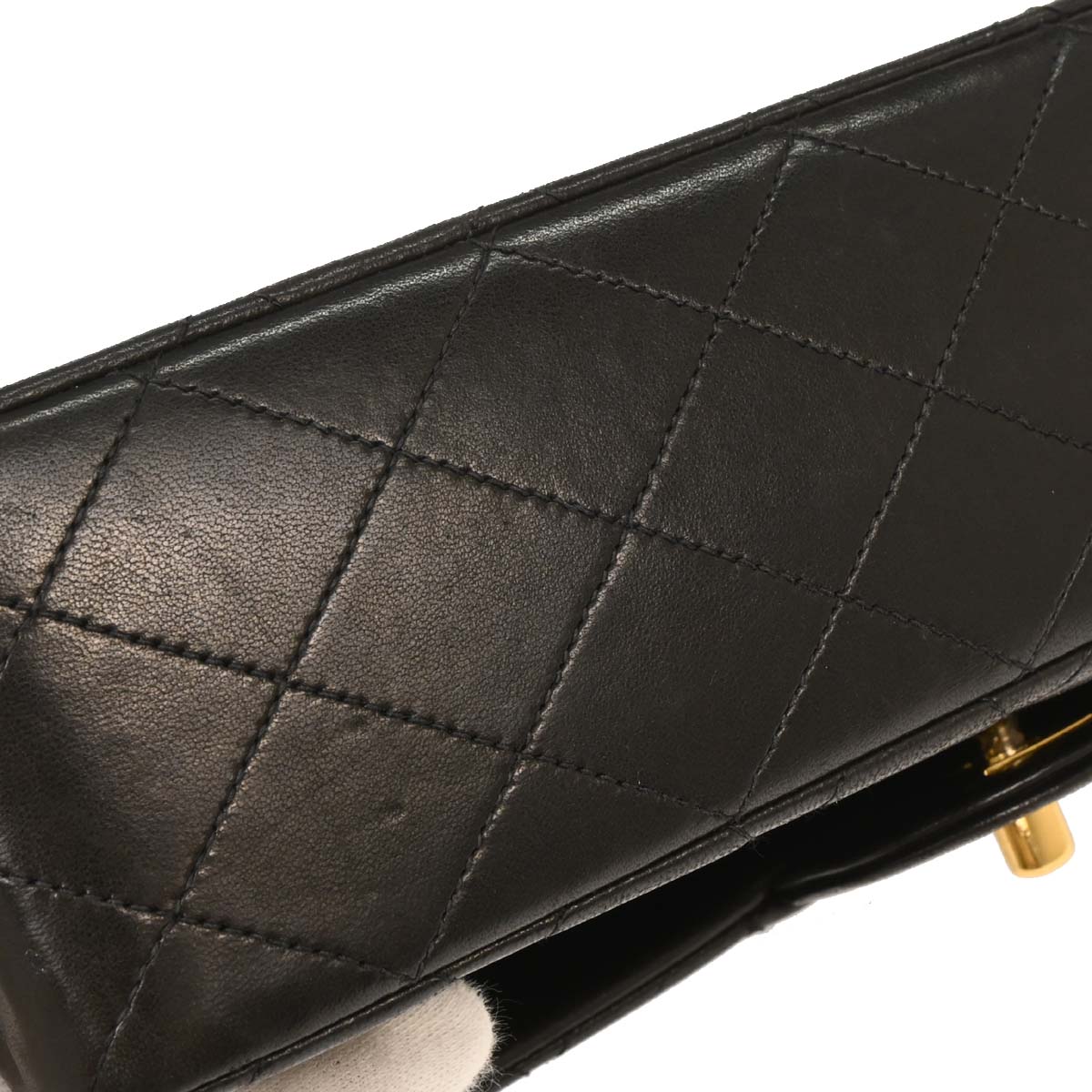 Chanel Black Lambskin Medium Classic Double Flap Shoulder Bag