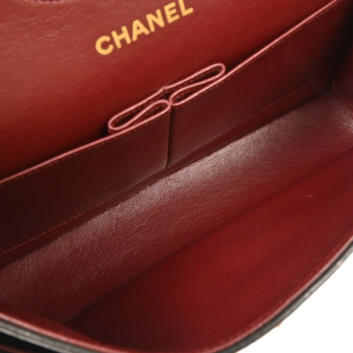 Chanel Black Lambskin Medium Classic Double Flap Shoulder Bag