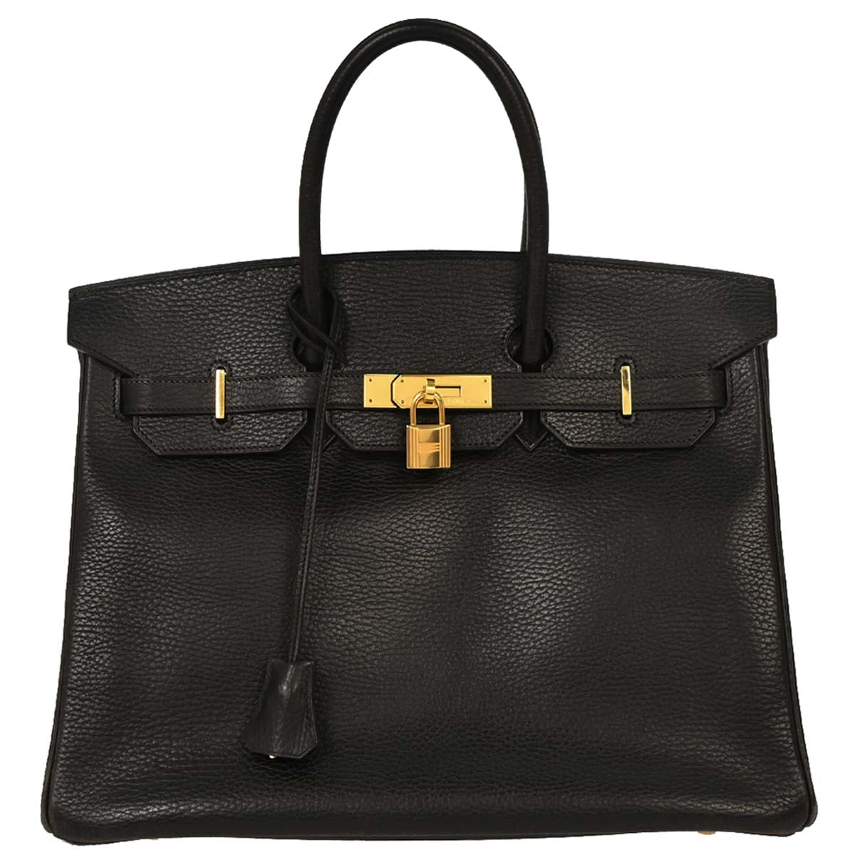 Hermes Black Ardennes Birkin 35 Handbag