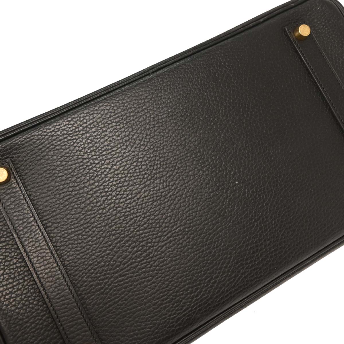 Hermes Black Ardennes Birkin 35 Handbag
