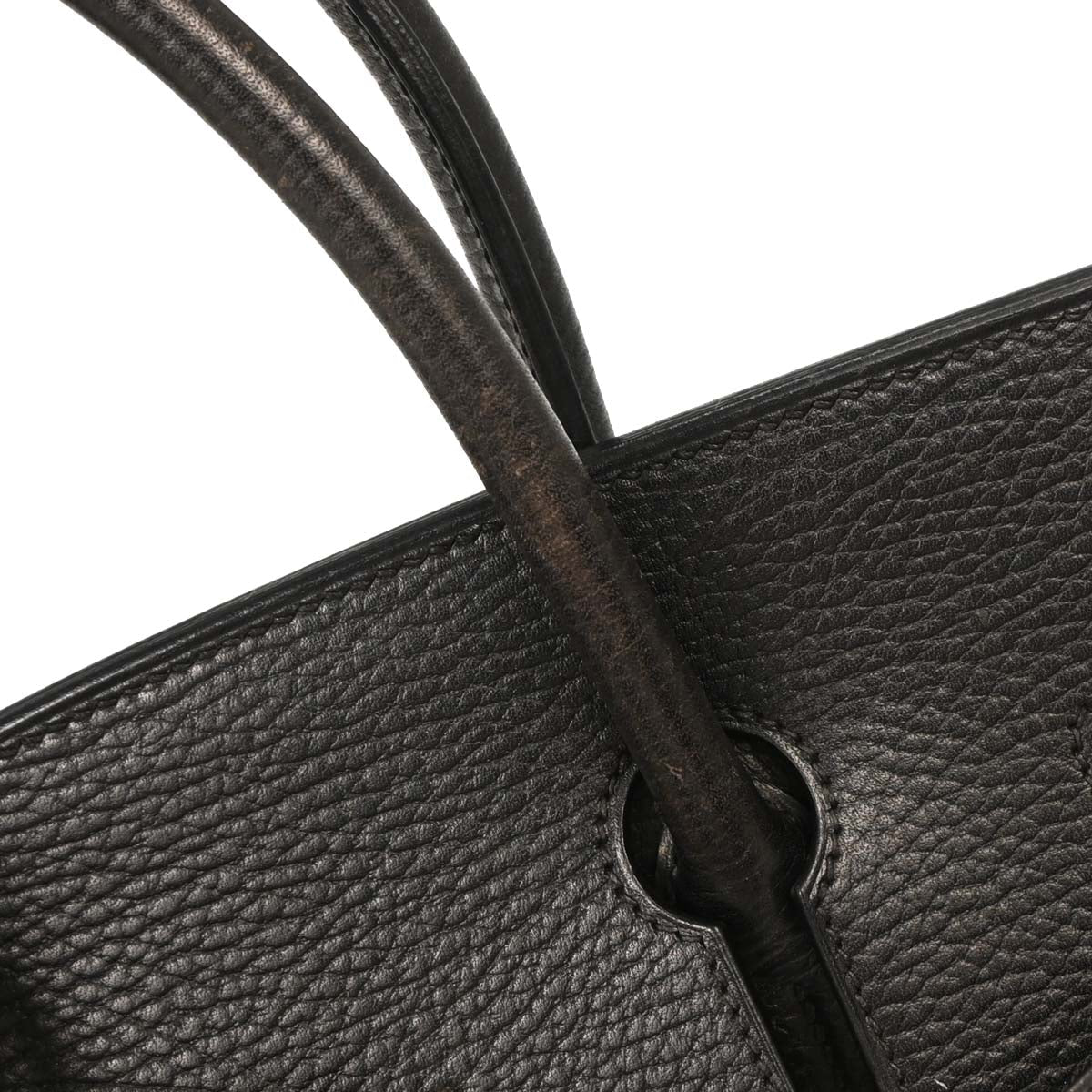 Hermes Black Ardennes Birkin 35 Handbag