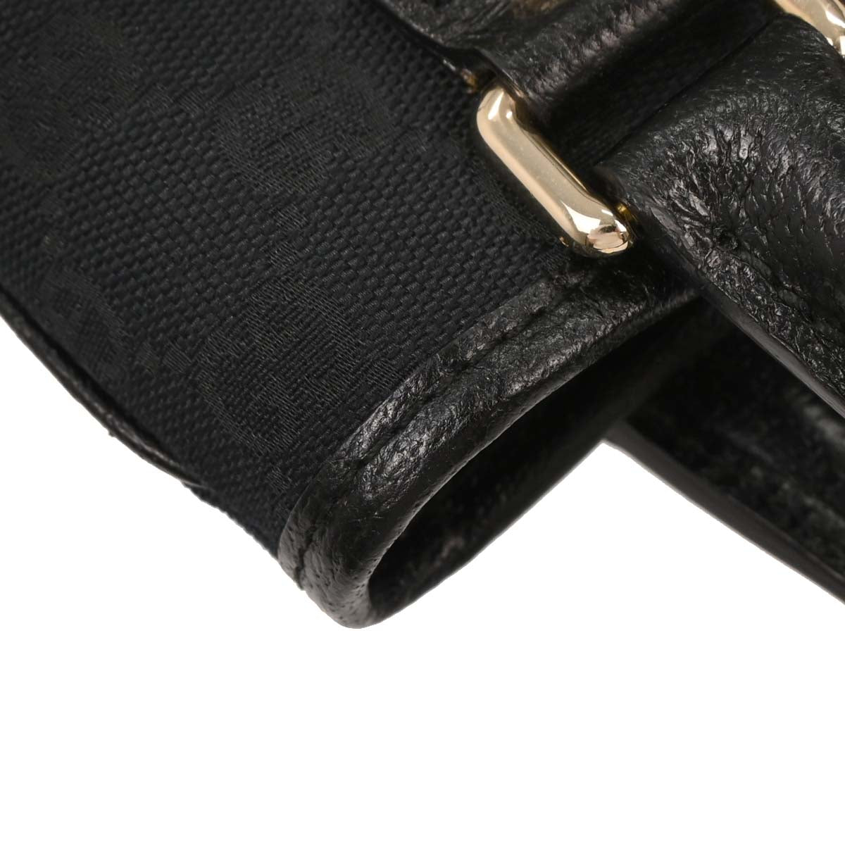 Gucci Black Canvas GG Jackie Tote Handbag