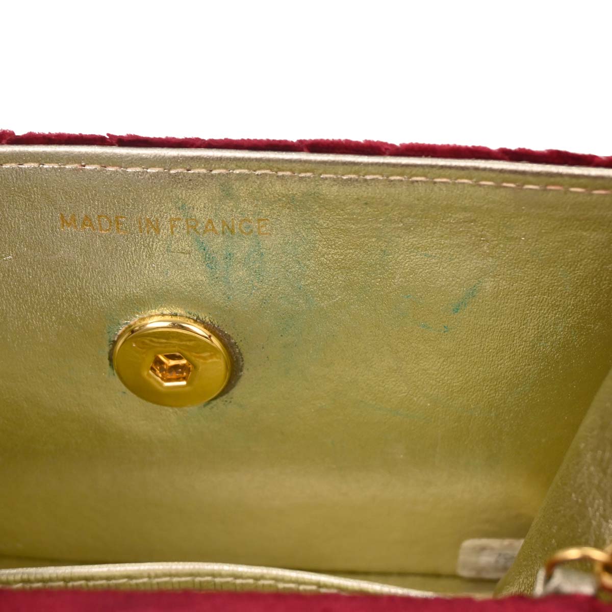 Chanel Bordeaux Velvet Straight Flap Shoulder Bag