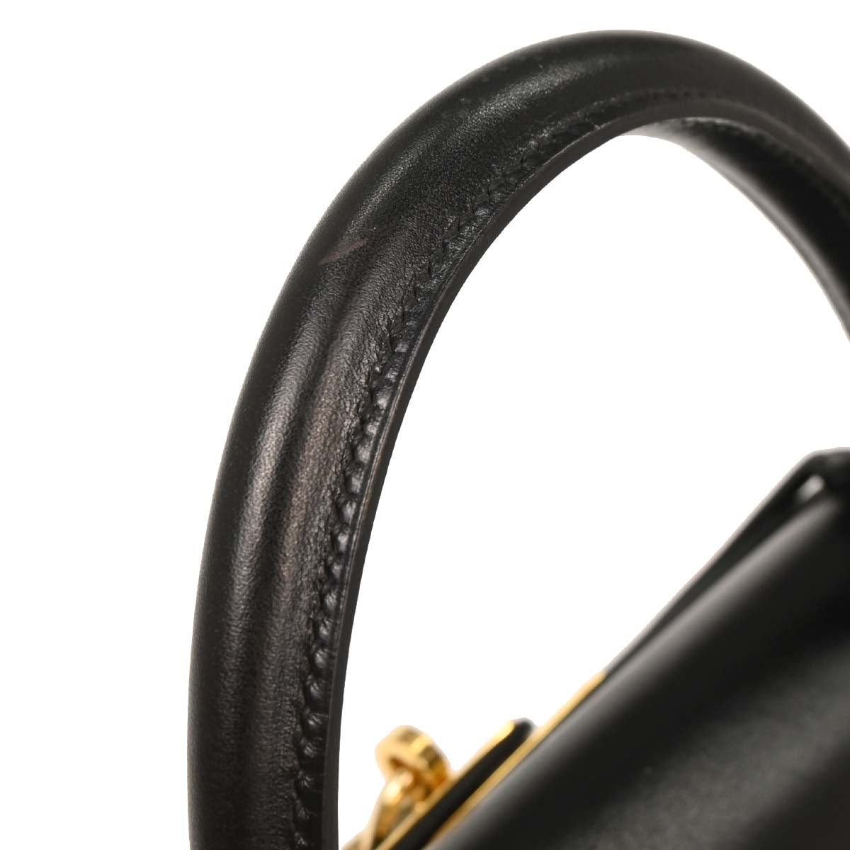 Hermes Black Box Calf Kelly 28 Retourne 2way Shoulder Handbag