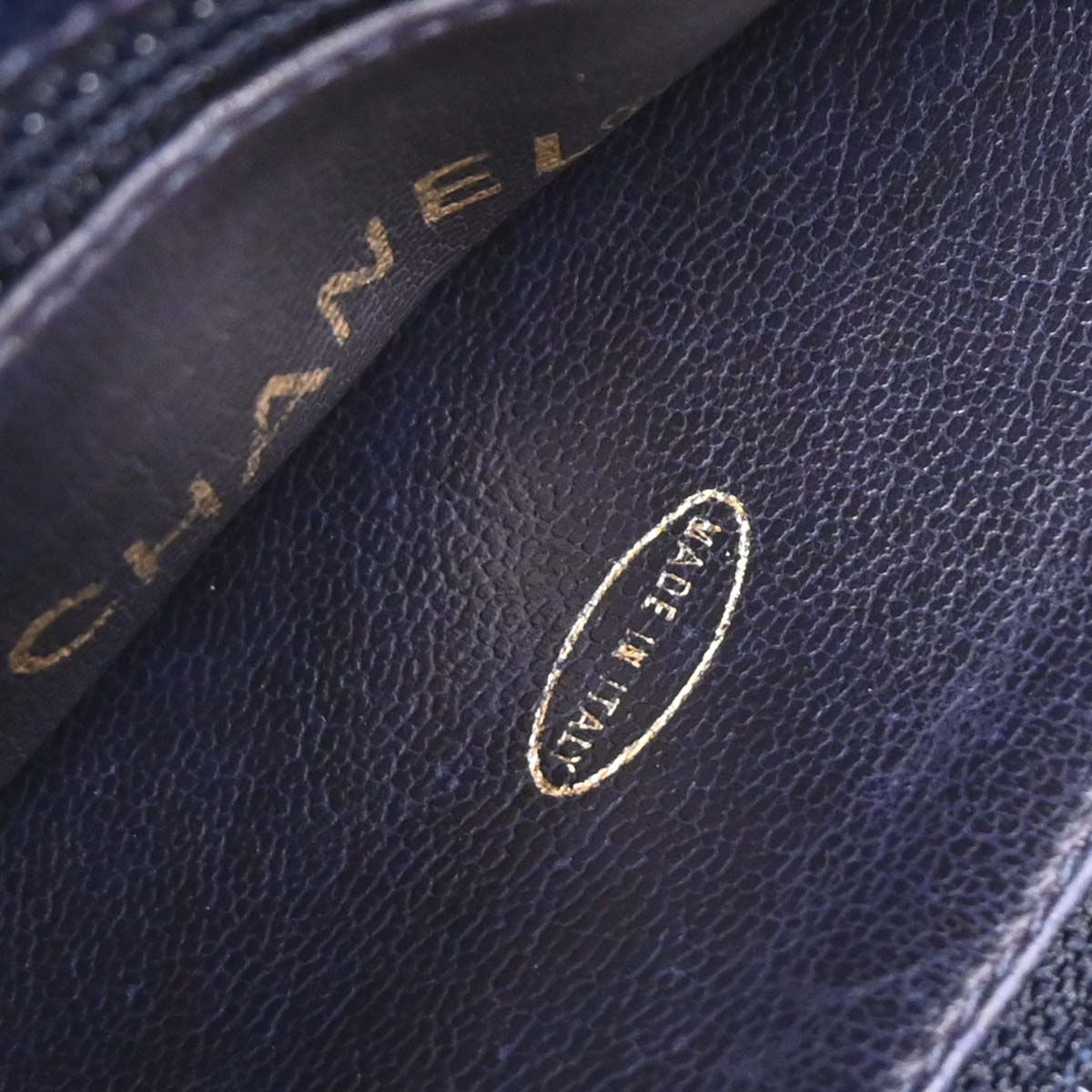 Chanel Navy Caviar Triple CC Shoulder Tote Bag