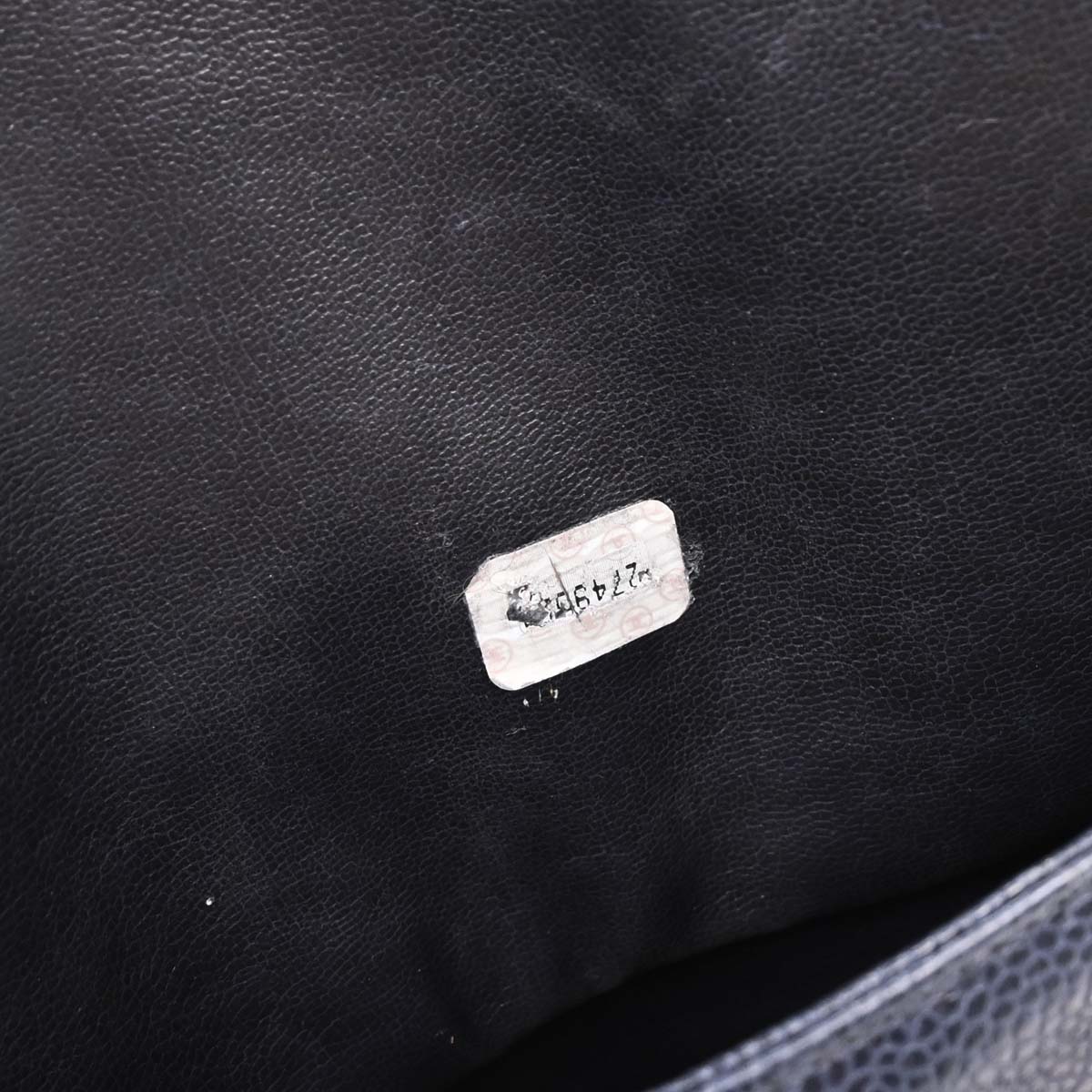 Chanel Navy Caviar Triple CC Shoulder Tote Bag