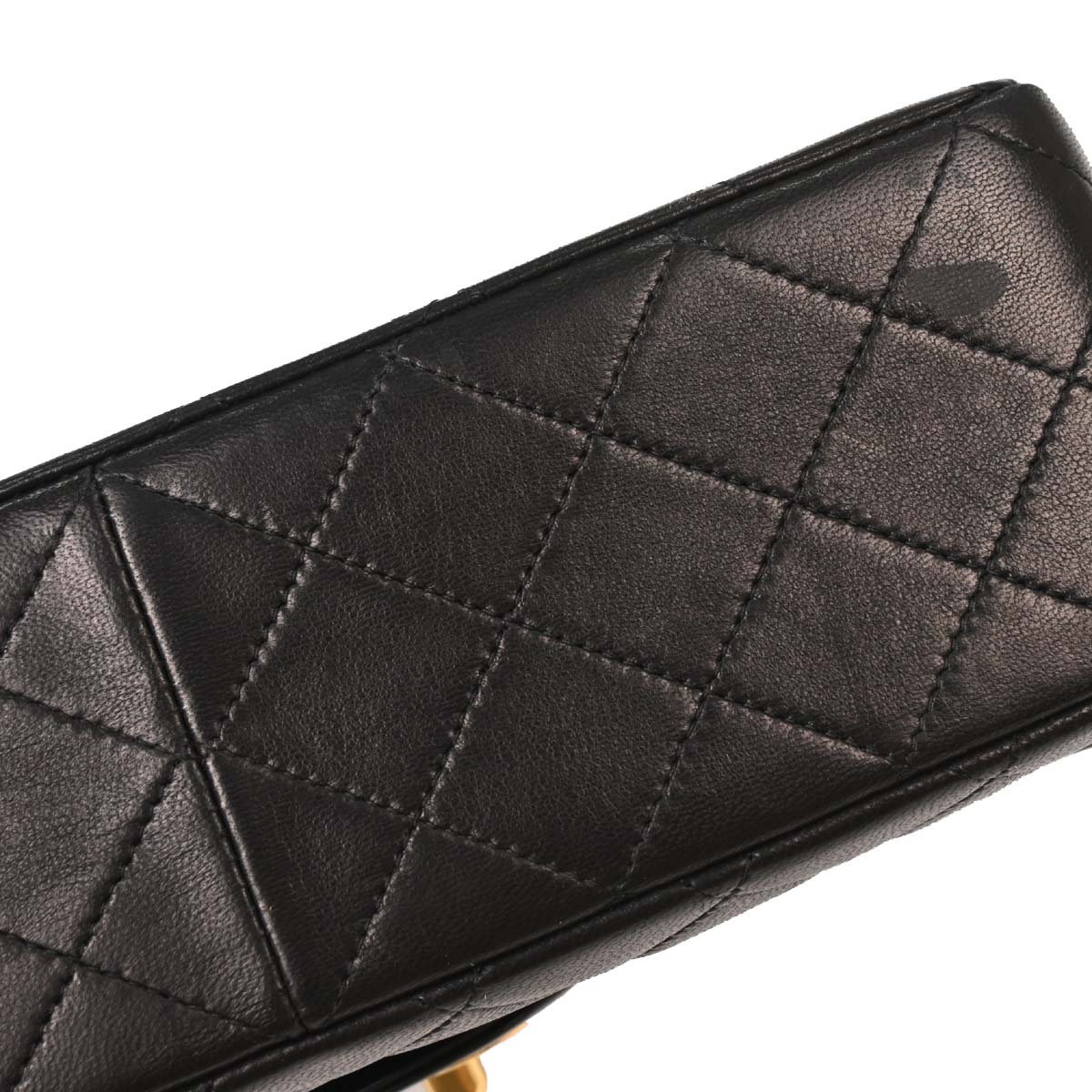 Chanel Black Lambskin Tall Medium Classic Double Flap Shoulder Bag