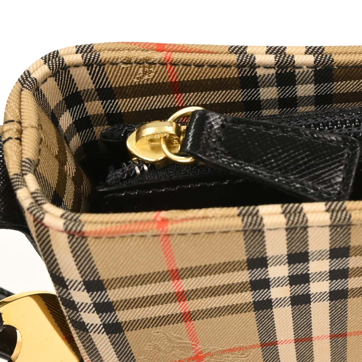 Burberry Beige Black House Check Shoulder Bag