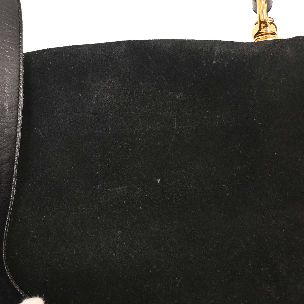 Gucci Black Suede Blondie Shoulder Bag