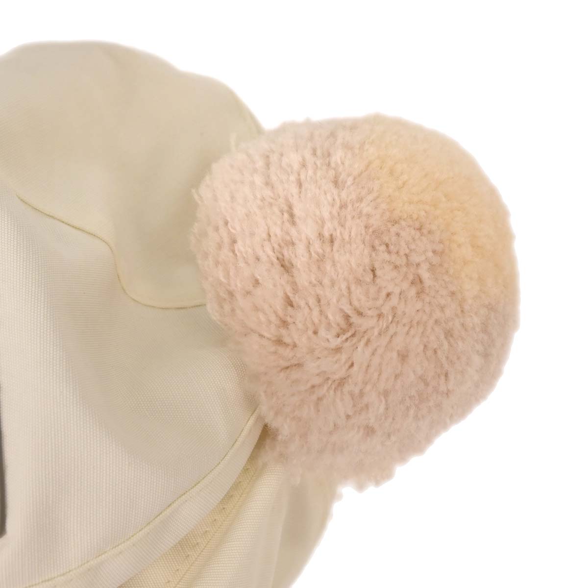 Chanel White Sport Line Knit Cap #M Small Good