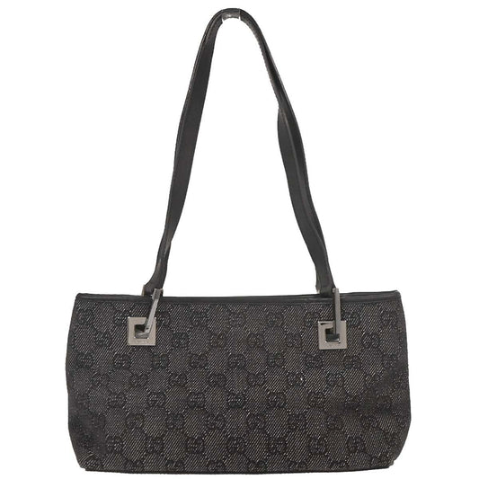Gucci Black Canvas GG Tote Handbag