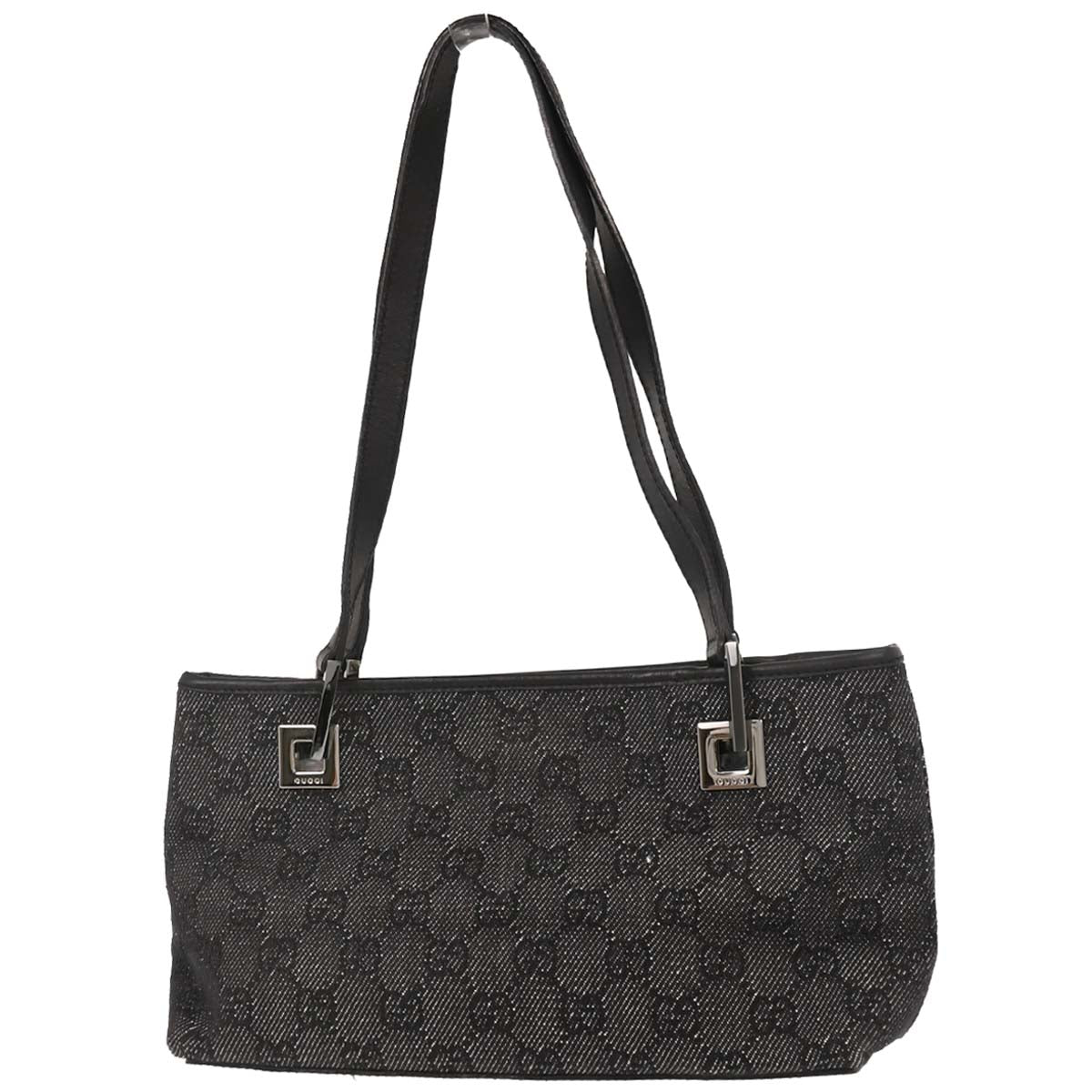 Gucci Black Canvas GG Tote Handbag